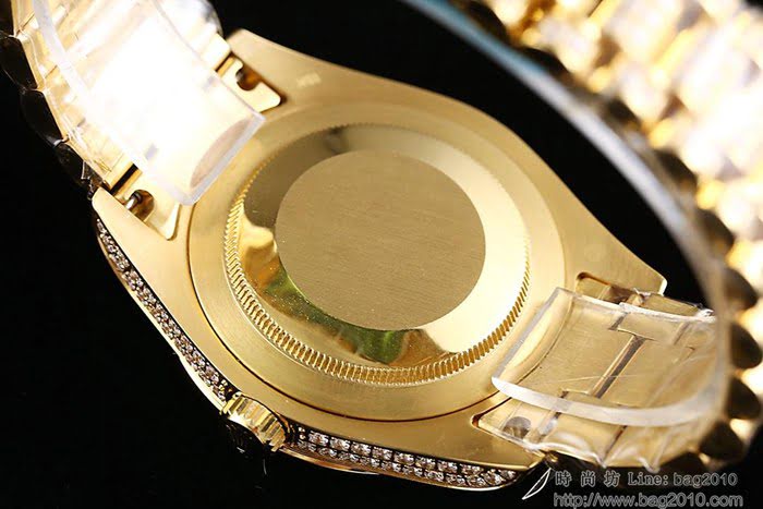 ROLEX勞力士 特別推薦新款 勞力士滿天星鑲鑽系列 電鍍18K金土豪金 純手工四爪鑲鑽 全自動機械表 高檔男表  wssb4599